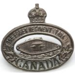 WWI style Canadian CEF 204th Battalion (Toronto Beavers) collar badges. P&P Group 1 (£14+VAT for the