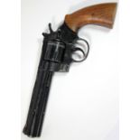 Reenactment Italian made six shot wooden handled revolver P&P Group 2 (£20+VAT for the first lot and