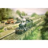 Framed Don Breckon railway print, 74 x 54 cm. P&P Group 3, will be sent without glass. (£25+VAT