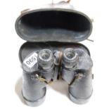 American WWII style cased Bausch & Lomb 7x50 field binoculars, re-painted. P&P Group 1 (£14+VAT