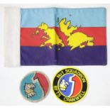 British Falklands Conflict style high-ranking officer's staff car pennant, 25 x 14 cm, window