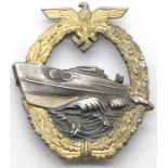 German WWII style Kriegsmarine E Boat badge 2nd class. P&P Group 1 (£14+VAT for the first lot and £