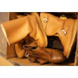 Box of mixed size ladies fashion shoes and boots. This lot is not available for in-house P&P.