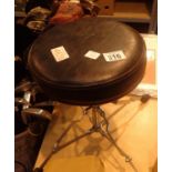 Portable adjustable stainless steel drum seat. This lot is not available for in-house P&P.