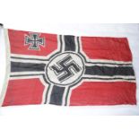 German WWII style battle flag, 140 x 80 cm. P&P Group 1 (£14+VAT for the first lot and £1+VAT for