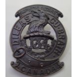 WWI type CEF cap badge 48th Highlanders. P&P Group 1 (£14+VAT for the first lot and £1+VAT for