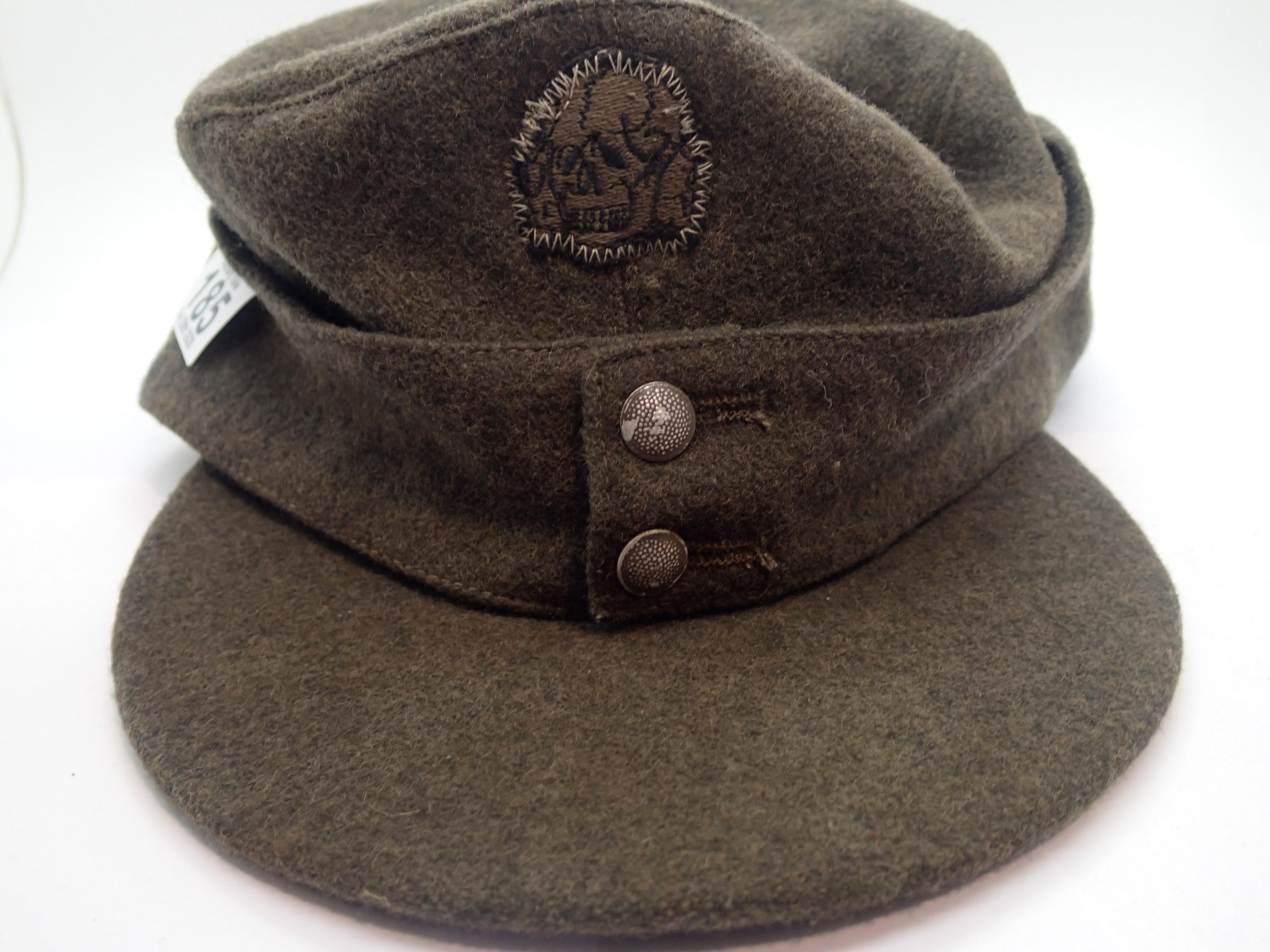 WWII style Waffen SS M43 Ski cap, Concentration Camp made from blanket material. P&P Group 2 (£18+ - Image 6 of 7