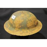 WWI style British 12th Field Ambulance 24th Division rimless Brodie helmet lacking liner. P&P