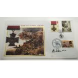 150th Anniversary of the Victoria Cross stamp cover signed by Lieutenant Colonel ECT Wilson VC, With