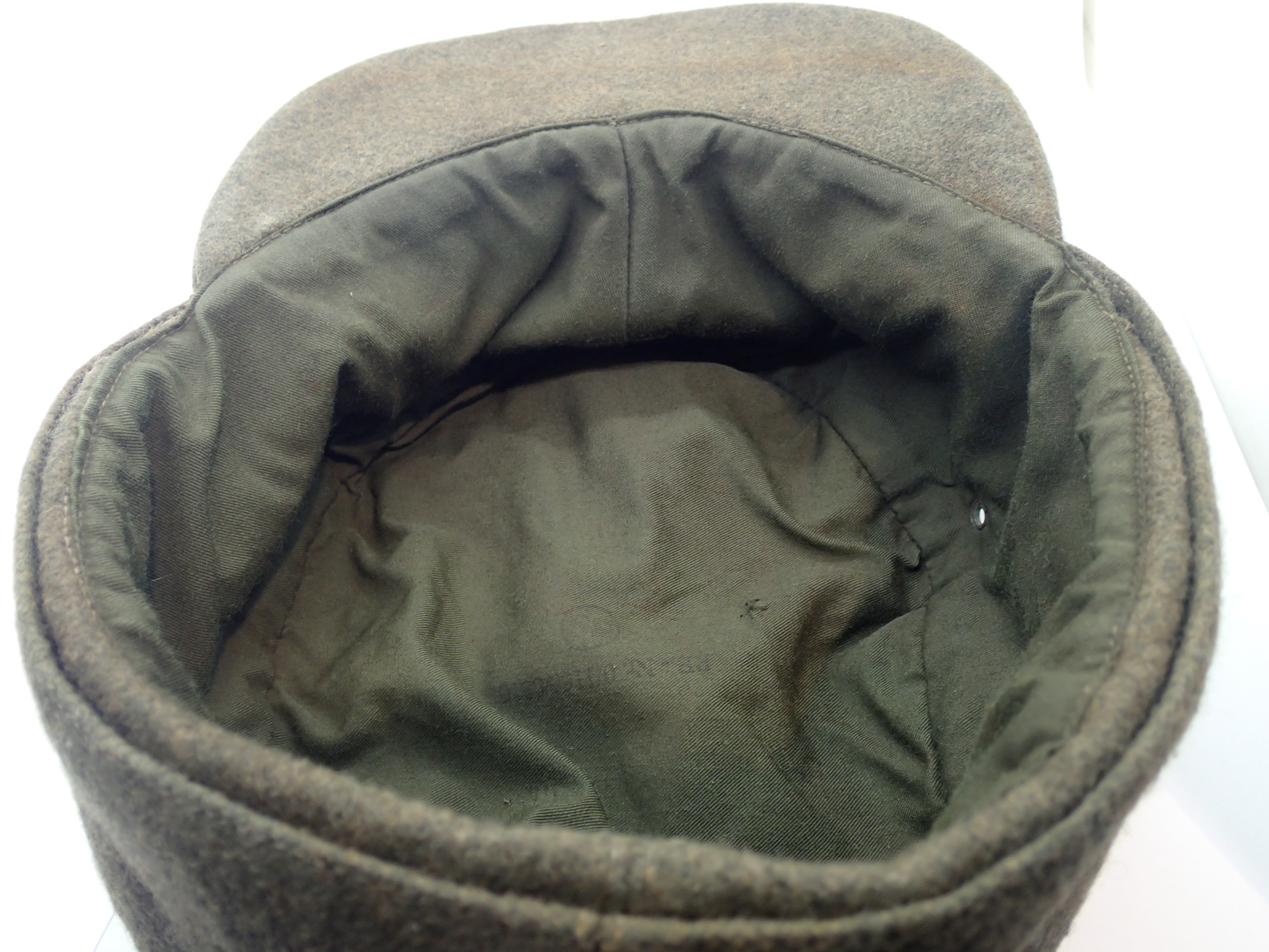 WWII style Waffen SS M43 Ski cap, Concentration Camp made from blanket material. P&P Group 2 (£18+ - Image 7 of 7