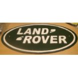 Cast iron Land Rover sign, 33 x 17 cm. P&P Group 2 (£18+VAT for the first lot and £2+VAT for