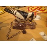 Cast iron greater spotted woodpecker door knocker, H: 20 cm. P&P Group 2 (£18+VAT for the first