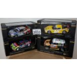 IXO X 4 1.43 Scale Mixed Rally/Race cars. P&P Group 2 (£18+VAT for the first lot and £2+VAT for