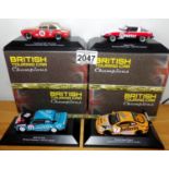 Atlas Collections x 4 1.43 Scale British Touring Cars No?s 101, 102, 111, 112. P&P Group 2 (£18+