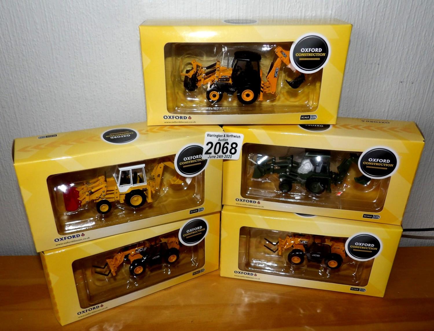 Oxford 1.76 Scale x 3 Mixed Construction all JCB Models. P&P Group 2 (£18+VAT for the first lot