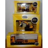 Oxford 1.76 Scale x 3 Mixed Construction all JCB Models. P&P Group 2 (£18+VAT for the first lot