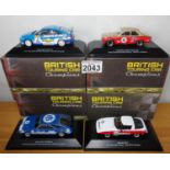 Atlas Collection x 4 1.43 Scale British Touring Cars No?s 101, 103, 106, 111. P&P Group 2 (£18+VAT