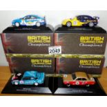 Atlas Collections x 4 1.43 Scale British Touring Cars No?s 101, 102, 103, 108. P&P Group 2 (£18+