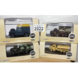 Oxford 1.76 Scale x 4 Mixed Military Vehicles. P&P Group 2 (£18+VAT for the first lot and £2+VAT for