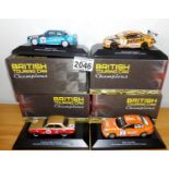 Atlas Collections x 4 1.43 Scale British Touring Cars No?s 101, 102, 108, 112. P&P Group 2 (£18+