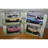 Oxford 1.43 Scale x 4 Mixed Ice Cream Vans. P&P Group 2 (£18+VAT for the first lot and £2+VAT for