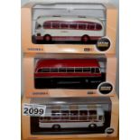 Oxford 1.76 Scale x 3 Mixed Buses. P&P Group 2 (£18+VAT for the first lot and £2+VAT for