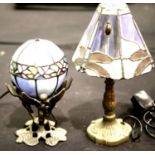 A Tiffany style dragonfly lamp and another. In-house P&P is not available on this lot. Condition