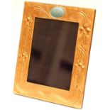 Arts and Crafts large copper and enamel photograph frame. P&P Group 3 (£25+VAT for the first lot and