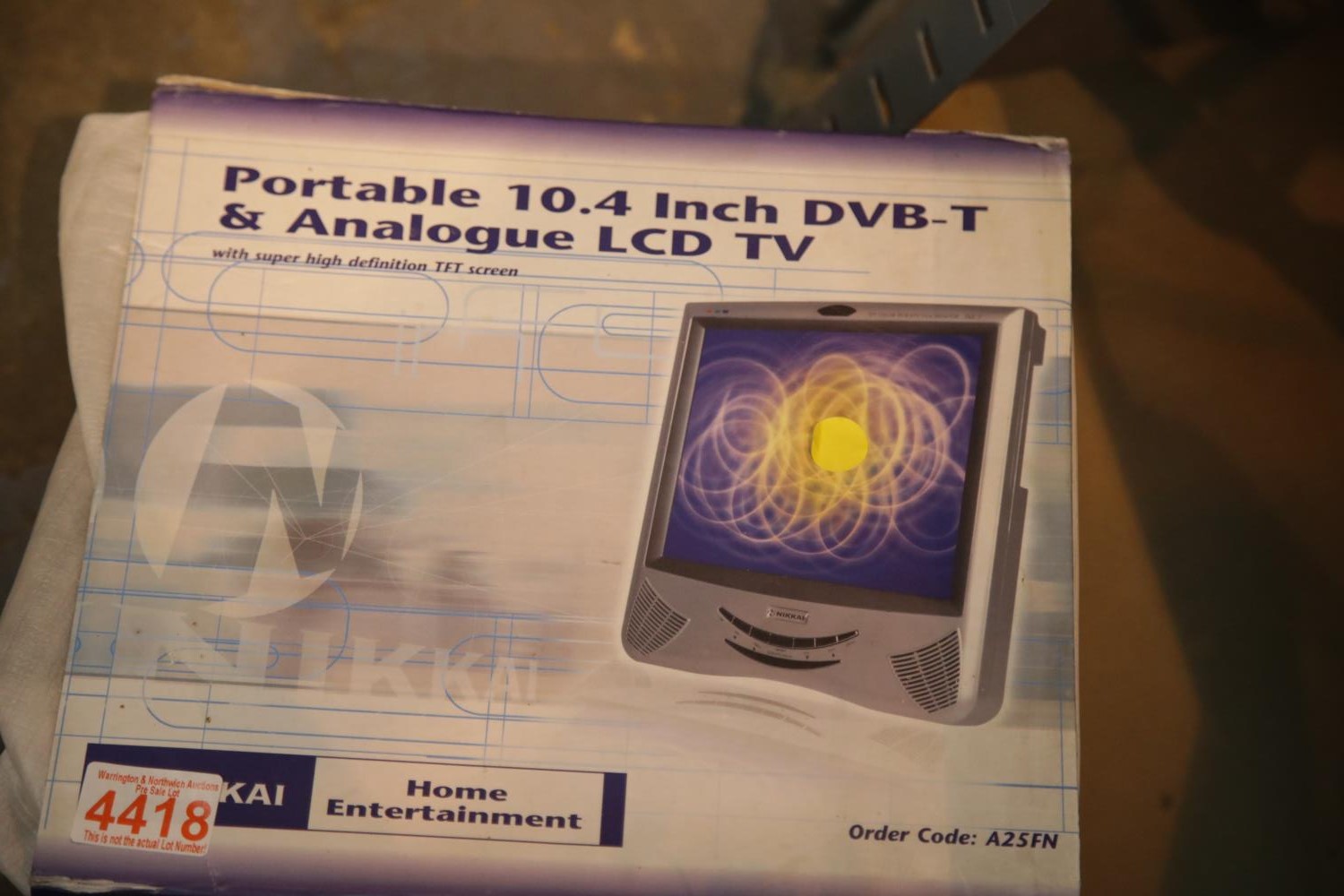 Boxed portable 10.4" DVB-T and analogue LCD TV. This lot is not available for in-house P&P