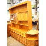 Nathan living room display unit with separate corner unit. This lot is not available for in-house