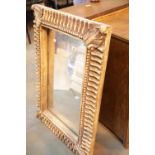 Heavily framed wall mirror. This lot is not available for in-house P&P.