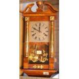 C Wood & Son 31 day wall clock. This lot is not available for in-house P&P