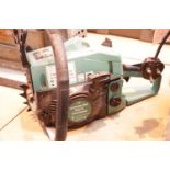 Gardenline petrol chainsaw lacking blade. This lot is not available for in-house P&P