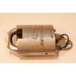 Vintage military stainless steel padlock by Ingersoll. P&P Group 1 (£14+VAT for the first lot and £