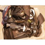 Nikon and Canon 35mm with lens and further photographic items. This lot is not available for in-