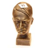 Cast iron Adolf Hitler bust, H: 21 cm. P&P Group 3 (£25+VAT for the first lot and £5+VAT for