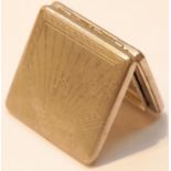 White metal Dubarr's "always handy" loose powder box compact. P&P Group 1 (£14+VAT for the first lot