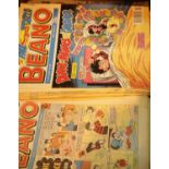 Box of vintage Beanos with Summer specials. This lot is not available for in-house P&P