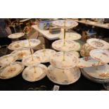 Quantity of cake stands with loose plates. This lot is not available for in-house P&P