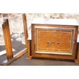 Art Deco clock and picture frame. This lot is not available for in-house P&P