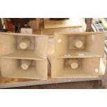 Four tannoy type exterior speakers. This lot is not available for in-house P&P