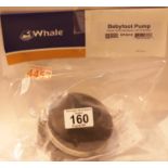 Whale babyfoot pump for caravans/boats/camping. P&P Group 1 (£14+VAT for the first lot and £1+VAT