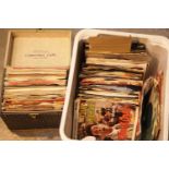 Two boxes of Cliff Richards and Elvis 45 RPM records. This lot is not available for in-house P&P