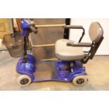 Kymco disability scooter with manual, charger and ket (untested). This lot is not available for in-