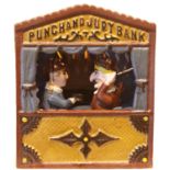 Cast iron Punch and Judy moneybox, H: 18 cm. P&P Group 3 (£25+VAT for the first lot and £5+VAT for