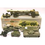 Collection of Dinky military vehicles including boxed missile erector vehicle. This lot is not