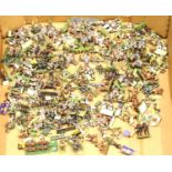 200+ White Metal Hand Painted Assorted Soldiers, Some on Horse Back, Some Cannons - Mixed Lot - Good