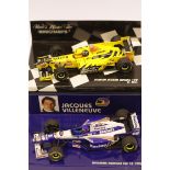 Two Minichamps diecast F1 cars, Williams Renault and Jordan Mugen Honda. P&P Group 1 (£14+VAT for