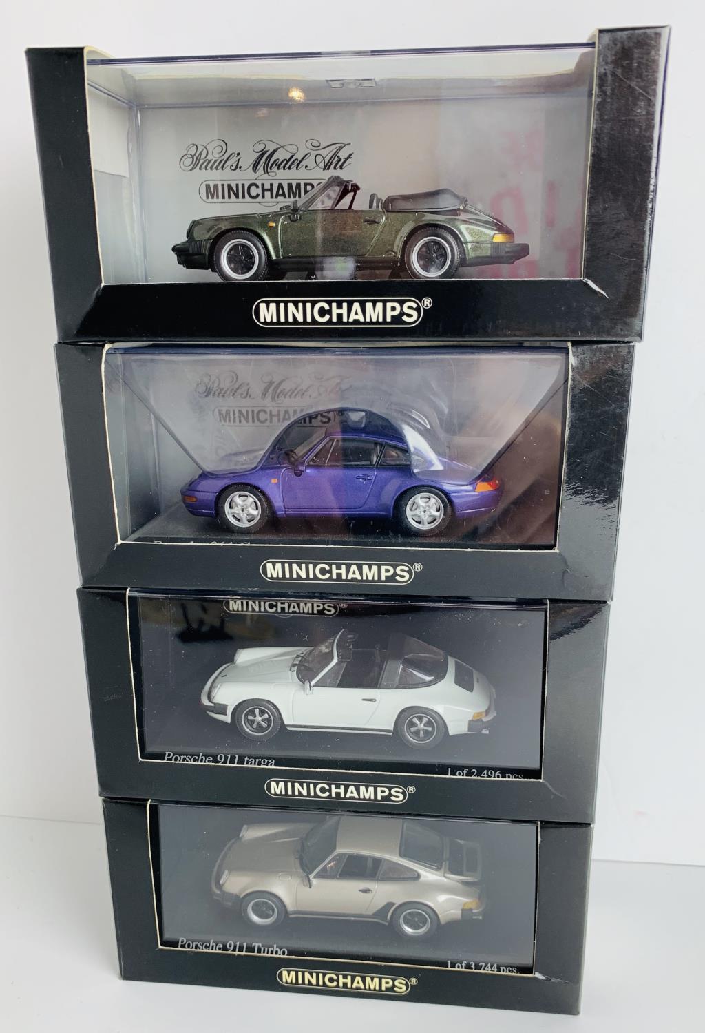 4x Minichamps 1:43 Scale Porsche 911 Models - All Boxed. P&P Group 3 (£25+VAT for the first lot