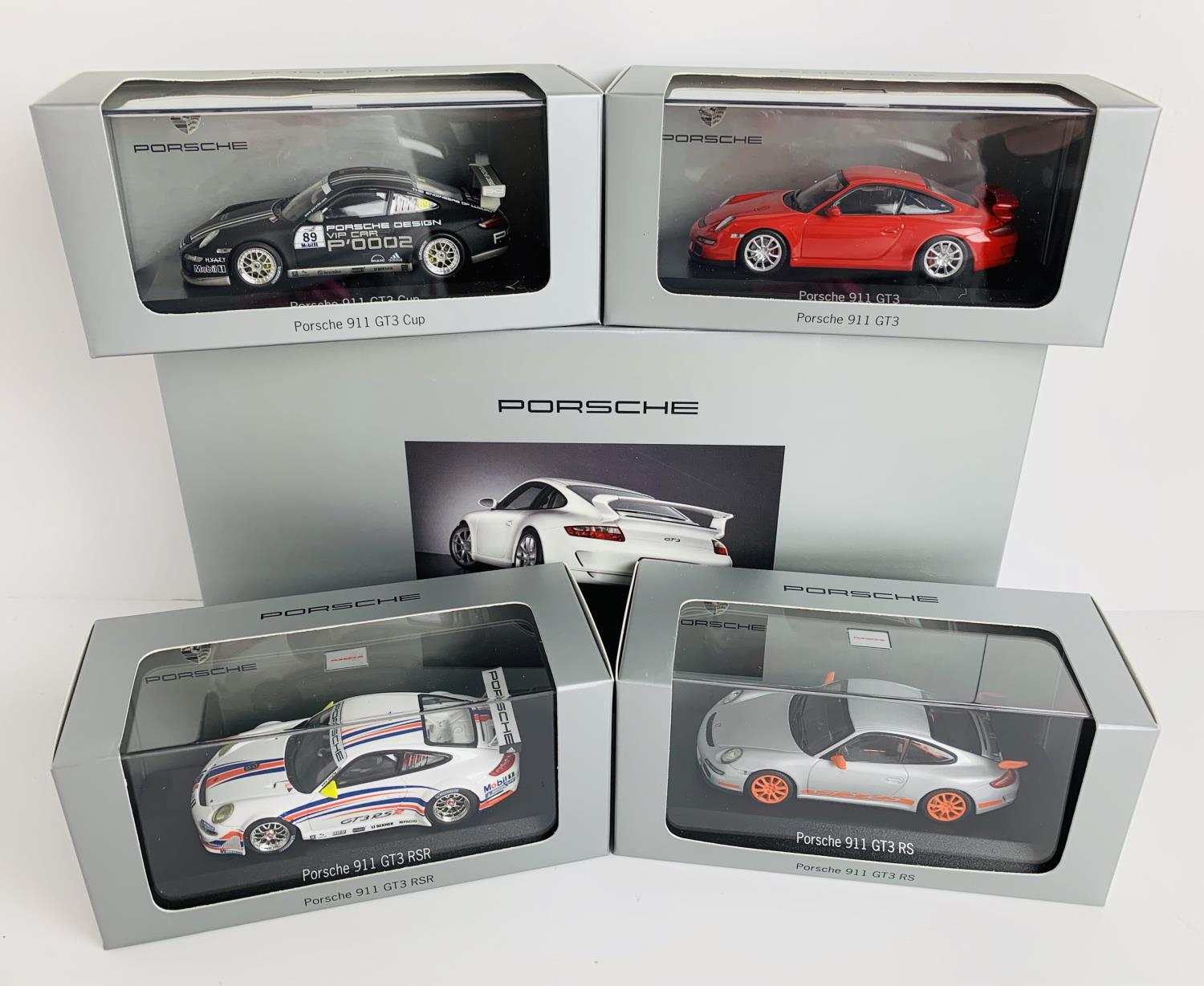 Minichamps 1:43 Scale 'Porsche GT3 Set' 4x Car Gift Set - 1500pcs Limited Edition - Boxed. P&P Group
